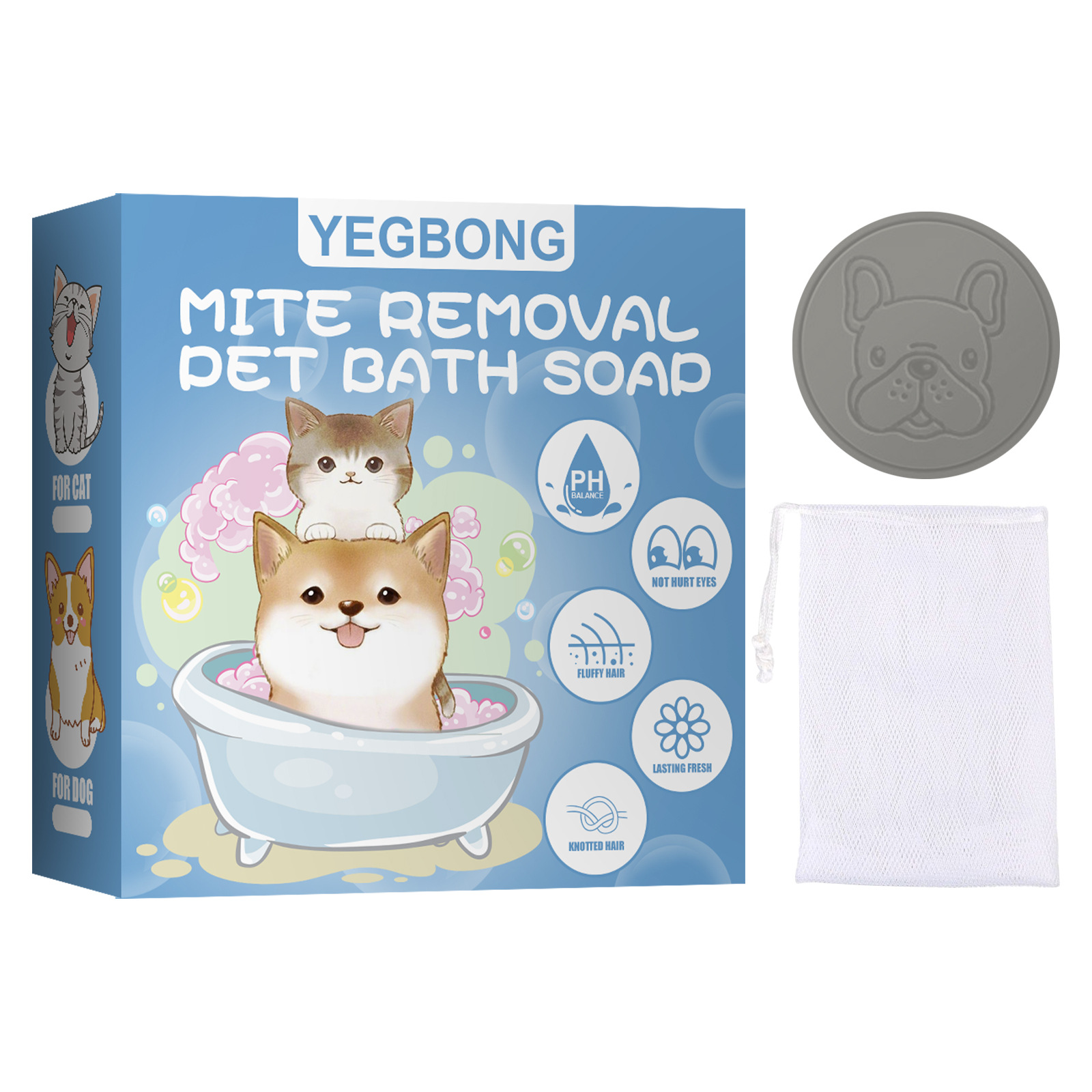 Water Bath Laboratory - สบู่อาบน้ำกำจัดไรสัตว์เลี้ยงสำหรับสุนัขและแมวอุปกรณ์ทำความสะอาดกำจัดกลิ่นในร่างกาย