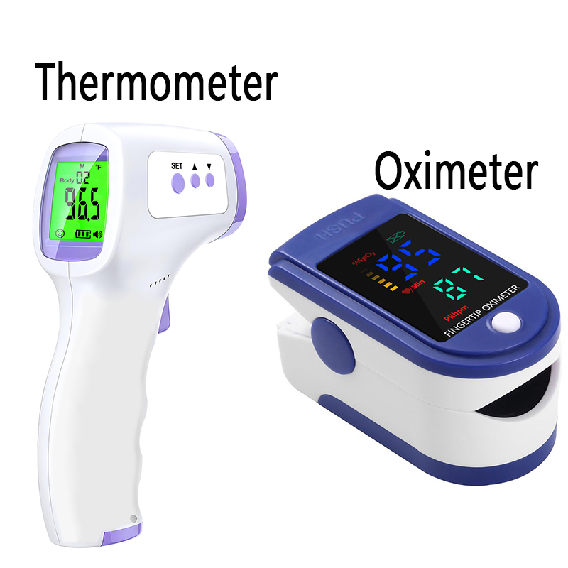 Pulse Oximeter - เครื่องวัดอุณหภูมิอินฟราเรดแบบดิจิตอล เครื่องวัดอุณหภูมิร่างกายแบบไม่สัมผัส หรือเครื่องวัดออกซิเจนในเลือดแบบพกพาทางการแพทย์
