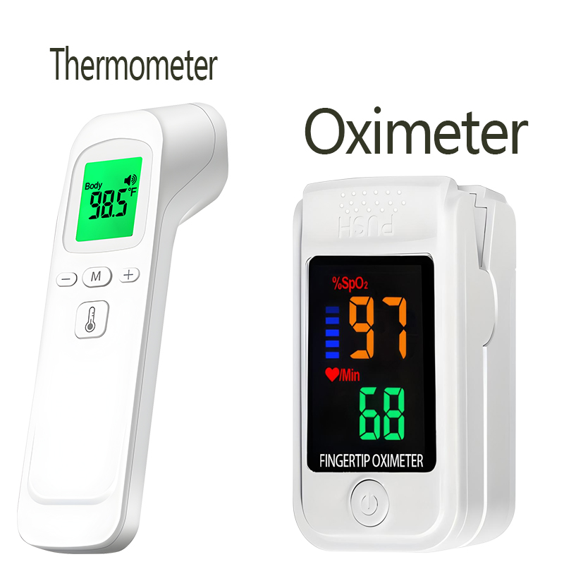 Pulse Oximeter - เครื่องวัดอุณหภูมิหน้าผากแบบดิจิตอล อิเล็กทรอนิกส์ ไม่ต้องสัมผัส ความแม่นยำทางการแพทย์ เครื่องวัดอุณหภูมิร่างกายแบบไม่สัมผัส สำหรับวัดไข้หรือออกซิมิเตอร์