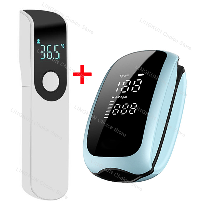 Pulse Oximeter - เครื่องวัดอุณหภูมิไข้อินฟราเรด Oximeter แบบชาร์จไฟได้ดิจิตอล LCD ทารกผู้ใหญ่แบบไม่สัมผัสเลเซอร์อุณหภูมิร่างกายเครื่องวัดอุณหภูมิหู