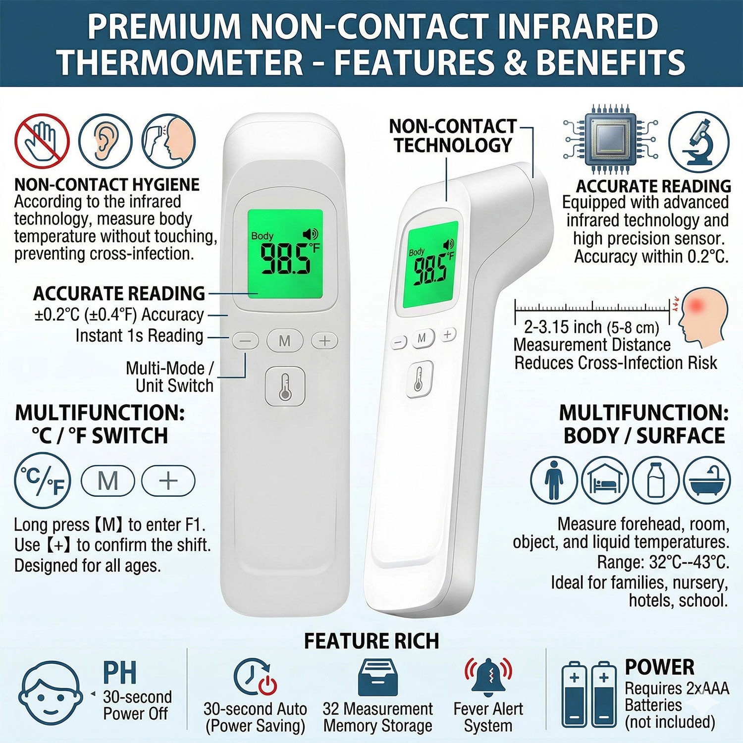 เครื่องวัดอุณหภูมิหน้าผากแบบอิ - Pulse Oximeter บทวิจารณ์และราคา