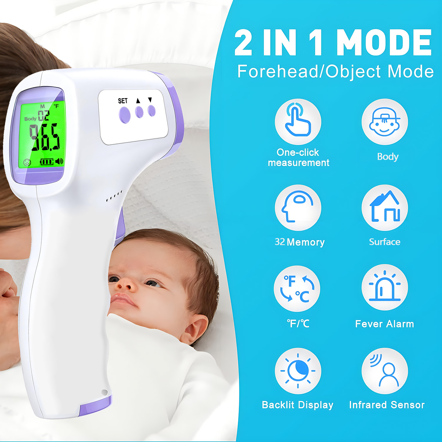 เครื่องวัดอุณหภูมิหน้าผากแบบอิ - Pulse Oximeter บทวิจารณ์และราคา