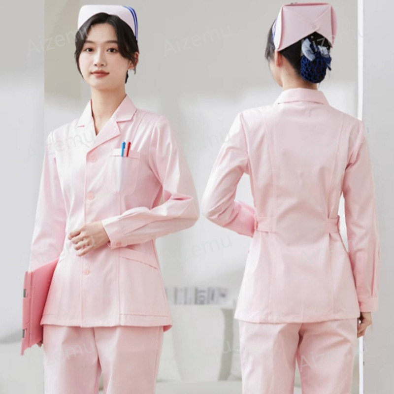 ชุดยูนิฟอร์มพยาบาลแขนยาวสีขาวใ - Medical Lab Coat บทวิจารณ์และราคา