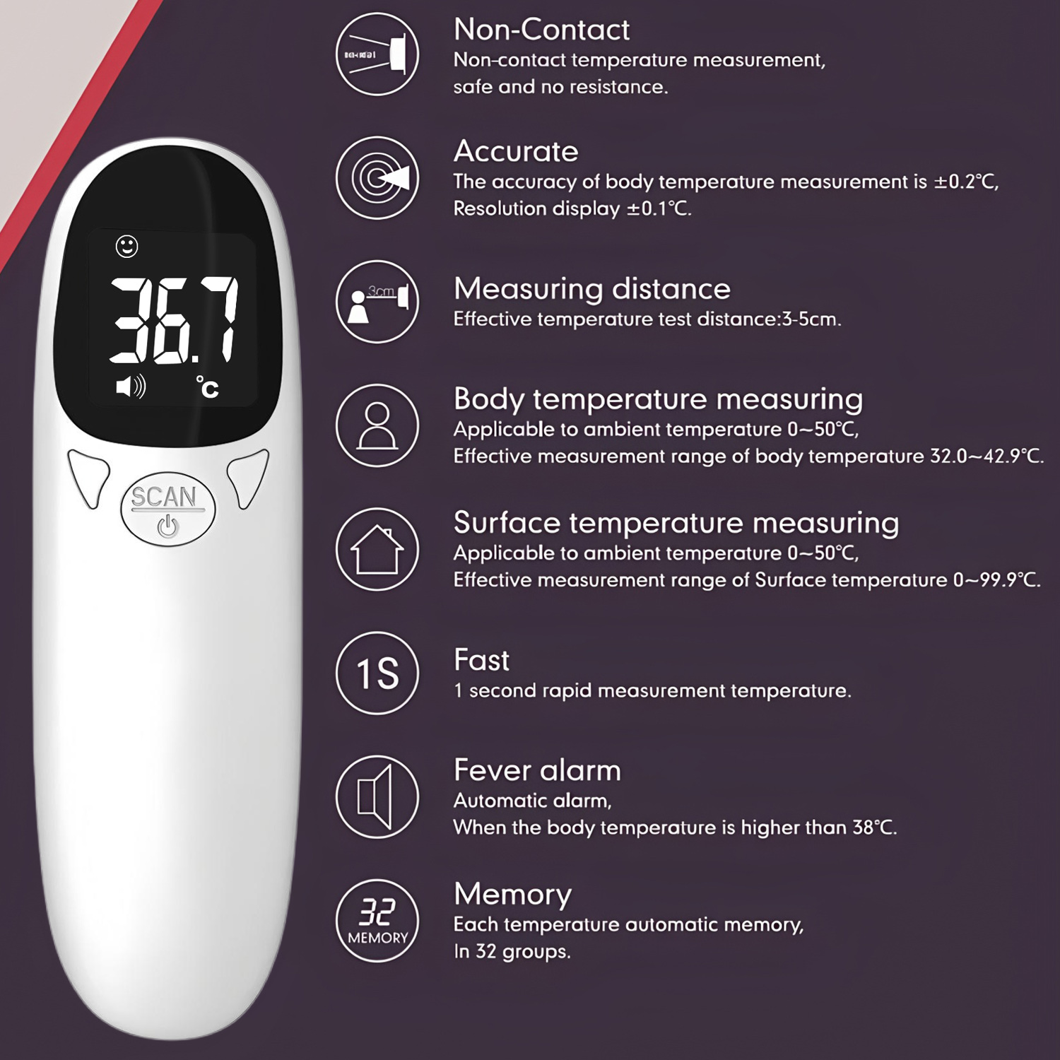 เครื่องวัดอุณหภูมิอินฟราเรดทาง - Pulse Oximeter บทวิจารณ์และราคา