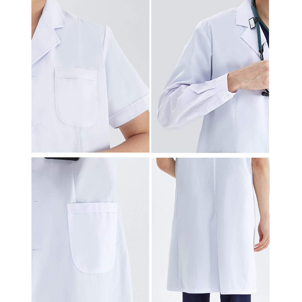 Unisex เสื้อสีขาว Lab Coat แพท - Medical Lab Coat บทวิจารณ์และราคา