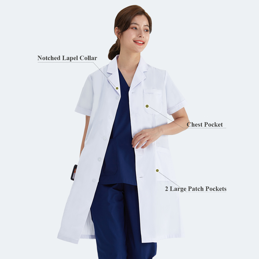 Unisex เสื้อสีขาว Lab Coat แพท - Medical Lab Coat บทวิจารณ์และราคา